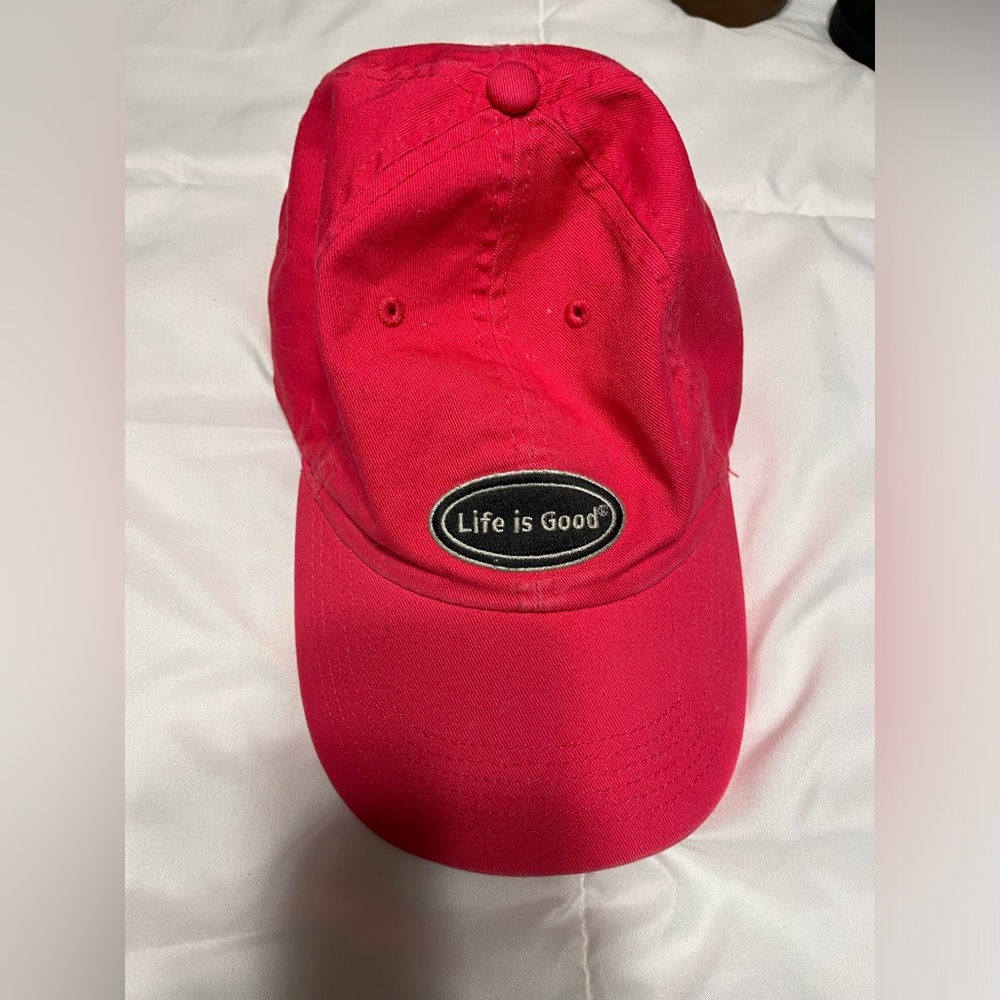 Life is good hot pink hat